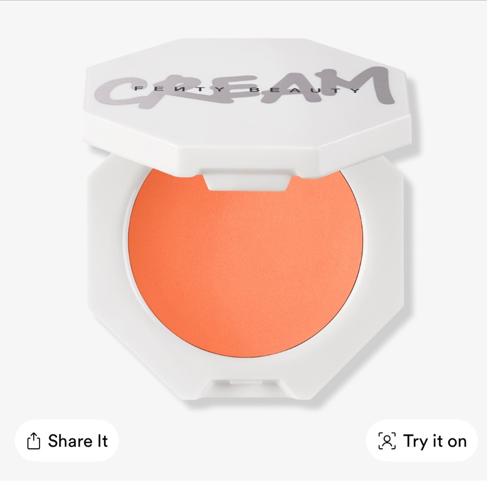 Fenty Beauty Cheeks Out Freestyle Cream Blush Shade Peach Face